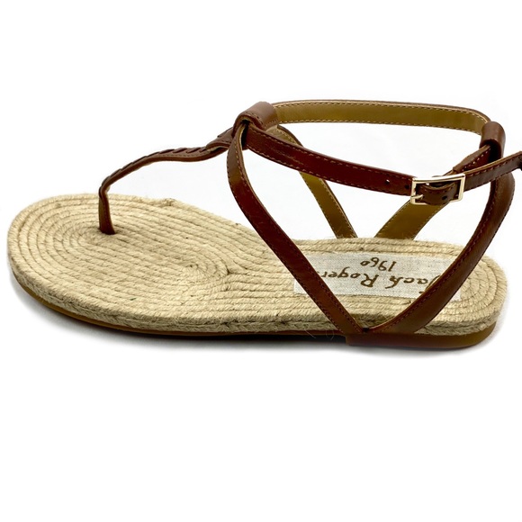 Jack Rogers Evie Cognac Leather Sandals 8.5 - Picture 5 of 9